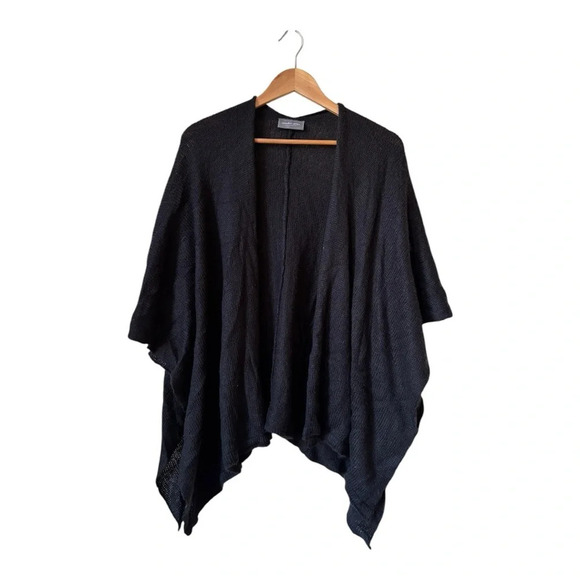 Wooden Ships Wool Blend Poncho Cardigan Knit Women’s Size S/M - Picture 7 of 11